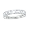 3.00 CT. T.W. Certified Emerald-Cut Lab-Created Diamond Anniversary Band in 14K White Gold (F/SI2)
