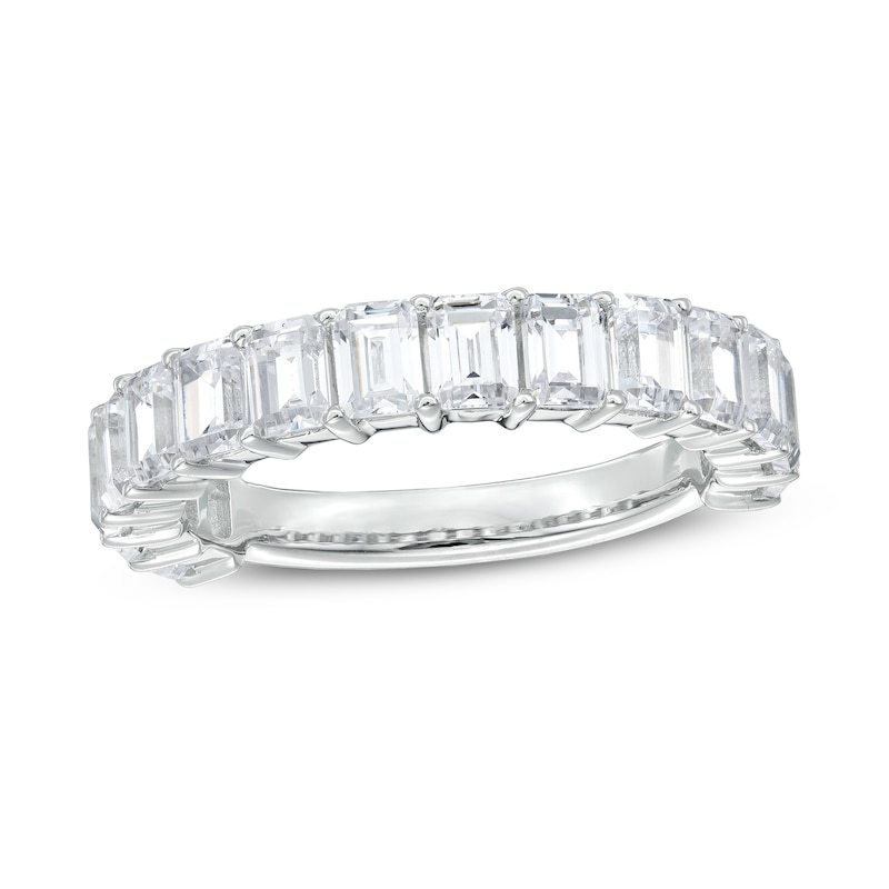 3.00 CT. T.W. Certified Emerald-Cut Lab-Created Diamond Anniversary Band in 14K White Gold (F/SI2)|Peoples Jewellers