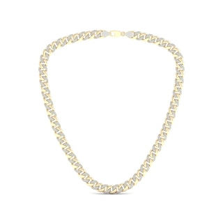 Men's 2.00 CT. T.W. Diamond Cuban Curb Chain Necklace in 10K Gold - 22"