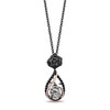 Enchanted Disney Villains Maleficent Quartz and 0.145 CT. T.W. Diamond Pendant in Sterling Silver and 10K Rose Gold