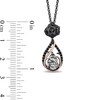 Enchanted Disney Villains Maleficent Quartz and 0.145 CT. T.W. Diamond Pendant in Sterling Silver and 10K Rose Gold