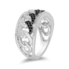 Thumbnail Image 1 of Enchanted Disney Villains Cruella De Vil 0.58 CT. T.W. Black and White Diamond Band in 14K White Gold