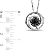 Enchanted Disney Villains Maleficent Onyx and 0.115 CT. T.W. Diamond Pendant in Sterling Silver with Black Rhodium Plate