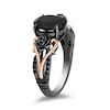 Thumbnail Image 2 of Enchanted Disney Villains Maleficent Oval Onyx and 0.145 CT. T.W. Diamond Ring in Sterling Silver and 10K Rose Gold