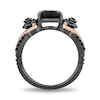 Thumbnail Image 3 of Enchanted Disney Villains Maleficent Oval Onyx and 0.145 CT. T.W. Diamond Ring in Sterling Silver and 10K Rose Gold