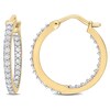 0.48 CT. T.W. Diamond Inside-Out Hoop Earrings in 10K Gold