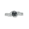 Thumbnail Image 3 of 0.69 CT. T.W. Black Enhanced and White Diamond Bypass Rolling Wave Ring in 10K White Gold