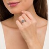 Thumbnail Image 2 of 0.95 CT. T.W. Black Enhanced and White Diamond Frame Multi-Row Engagement Ring in 10K White Gold