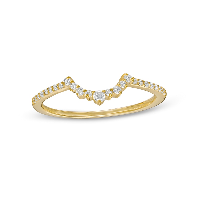 0.145 CT. T.W. Diamond Tiara Contour Anniversary Band in 10K Gold