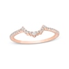 Thumbnail Image 0 of 0.145 CT. T.W. Diamond Contour Anniversary Band in 10K Rose Gold
