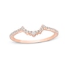 Thumbnail Image 1 of 0.145 CT. T.W. Diamond Contour Anniversary Band in 10K Rose Gold