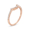 Thumbnail Image 2 of 0.145 CT. T.W. Diamond Contour Anniversary Band in 10K Rose Gold