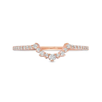 0.145 CT. T.W. Diamond Contour Anniversary Band in 10K Rose Gold