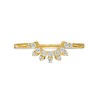 Thumbnail Image 3 of 0.145 CT. T.W. Diamond Sunburst Contour Anniversary Band in 10K Gold