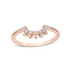 Thumbnail Image 0 of 0.145 CT. T.W. Diamond Sunburst Contour Anniversary Band in 10K Rose Gold