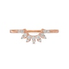 Thumbnail Image 4 of 0.145 CT. T.W. Diamond Sunburst Contour Anniversary Band in 10K Rose Gold