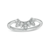 Thumbnail Image 0 of 0.085 CT. T.W. Diamond Marquise-Shaped Frame Tiara Contour Anniversary Band in Sterling Silver