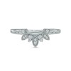 Thumbnail Image 3 of 0.085 CT. T.W. Diamond Marquise-Shaped Frame Tiara Contour Anniversary Band in Sterling Silver