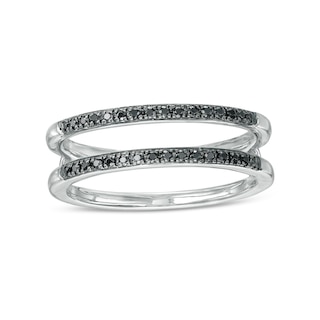 0.147 CT. T.W. Black Enhanced Diamond Solitaire Enhancer in 10K White Gold