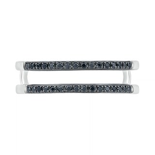 0.147 CT. T.W. Black Enhanced Diamond Solitaire Enhancer in 10K White Gold