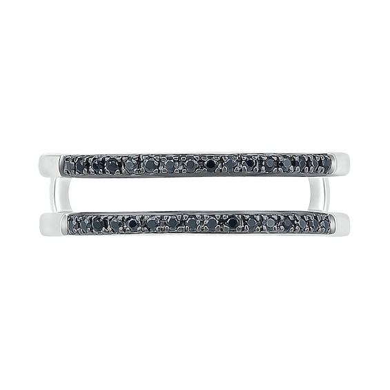 0.147 CT. T.W. Black Enhanced Diamond Solitaire Enhancer in 10K White Gold