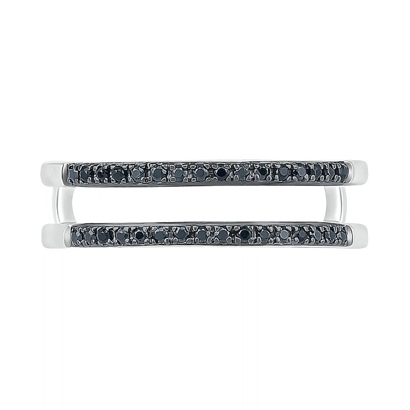 Main Image 2 of 0.147 CT. T.W. Black Enhanced Diamond Solitaire Enhancer in 10K White Gold