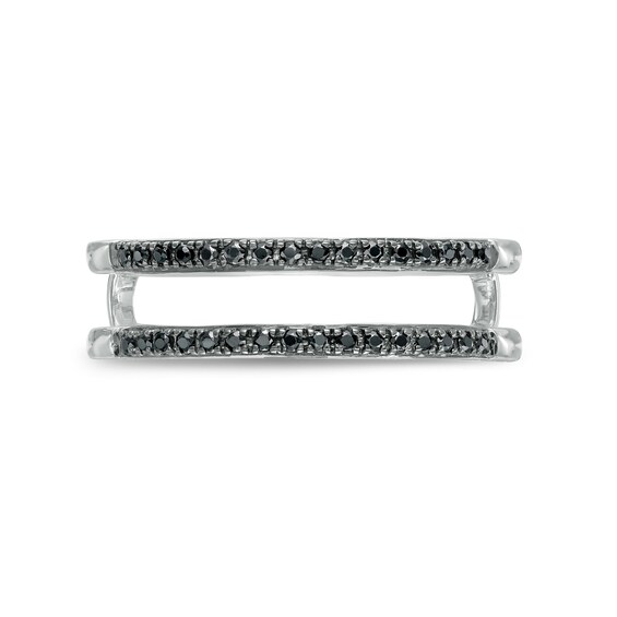 0.147 CT. T.W. Black Enhanced Diamond Solitaire Enhancer in 10K White Gold