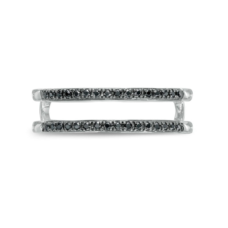 Main Image 4 of 0.147 CT. T.W. Black Enhanced Diamond Solitaire Enhancer in 10K White Gold