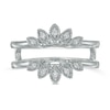 Thumbnail Image 2 of 0.065 CT. T.W. Diamond Floral Solitaire Enhancer in Sterling Silver