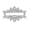 Thumbnail Image 3 of 0.065 CT. T.W. Diamond Floral Solitaire Enhancer in Sterling Silver