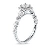 Thumbnail Image 1 of 1.00 CT. T.W. Princess-Cut Diamond Frame Multi-Shape Alternating Shank Engagement Ring in 10K White Gold
