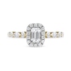 Thumbnail Image 2 of 1.00 CT. T.W. Emerald-Cut Diamond Frame Multi-Shape Alternating Shank Engagement Ring in 10K Gold