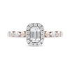 Thumbnail Image 3 of 1.00 CT. T.W. Emerald-Cut Diamond Frame Multi-Shape Alternating Shank Engagement Ring in 10K Rose Gold