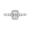 Thumbnail Image 2 of 1.00 CT. T.W. Emerald-Cut Diamond Frame Multi-Shape Alternating Shank Engagement Ring in 10K Rose Gold