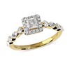 Thumbnail Image 0 of 1.00 CT. T.W. Princess-Cut Diamond Frame Multi-Shape Alternating Shank Engagement Ring in 10K Gold