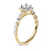 Thumbnail Image 1 of 1.00 CT. T.W. Princess-Cut Diamond Frame Multi-Shape Alternating Shank Engagement Ring in 10K Gold