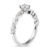 Thumbnail Image 1 of 1.10 CT. T.W. Round and Marquise Diamond Engagement Ring in 14K White Gold