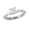 Thumbnail Image 0 of 1.10 CT. T.W. Princess-Cut and Marquise Diamond Engagement Ring in 14K White Gold