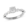 Thumbnail Image 1 of 1.60 CT. T.W.  Round and Marquise Diamond Engagement Ring in 14K White Gold
