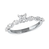Thumbnail Image 0 of 1.60 CT. T.W. Princess-Cut and Marquise Diamond Engagement Ring in 14K White Gold