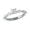 Thumbnail Image 0 of 1.60 CT. T.W. Princess-Cut and Marquise Diamond Engagement Ring in 14K White Gold