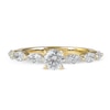 Thumbnail Image 2 of 1.10 CT. T.W. Round and Marquise Diamond Engagement Ring in 14K Gold