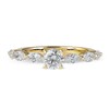 Thumbnail Image 2 of 1.10 CT. T.W. Round and Marquise Diamond Engagement Ring in 14K Gold