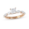 Thumbnail Image 0 of 1.10 CT. T.W. Princess-Cut and Marquise Diamond Engagement Ring in 14K Rose Gold