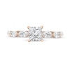 Thumbnail Image 2 of 1.10 CT. T.W. Princess-Cut and Marquise Diamond Engagement Ring in 14K Rose Gold