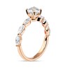 Thumbnail Image 2 of 1.60 CT. T.W. Round and Marquise Diamond Engagement Ring in 14K Rose Gold