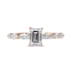 Thumbnail Image 2 of 1.60 CT. T.W. Emerald-Cut and Marquise Diamond Engagement Ring in 14K Rose Gold