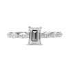 Thumbnail Image 2 of 1.60 CT. T.W. Emerald-Cut and Marquise Diamond Engagement Ring in 14K White Gold