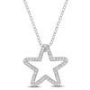 Thumbnail Image 1 of 0.20 CT. T.W. Diamond Star Outline Pendant in Sterling Silver