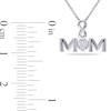 Composite Diamond Accent Infinity Heart "MOM" Pendant in Sterling Silver